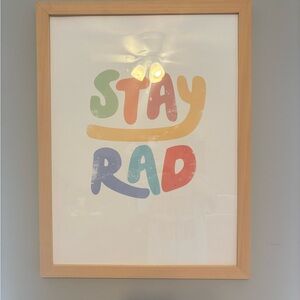 Stay Rad Framed Wall Art